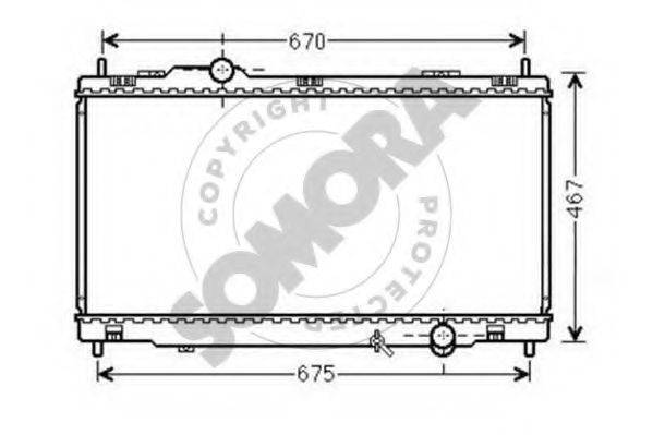SOMORA 372240 Радіатор, охолодження двигуна