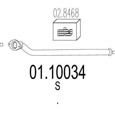 MTS 0110034 Труба вихлопного газу