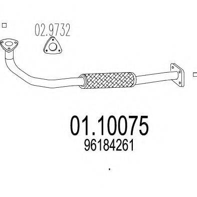 MTS 0110075 Труба вихлопного газу