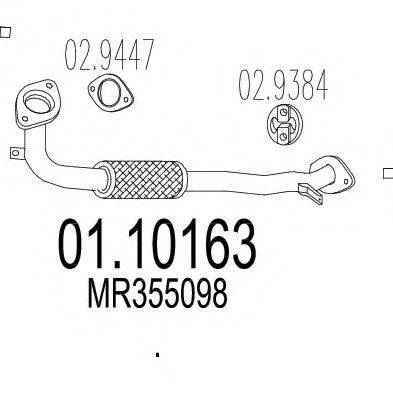 MTS 0110163 Труба вихлопного газу