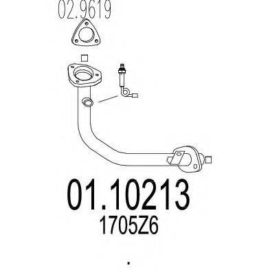 MTS 0110213 Труба вихлопного газу