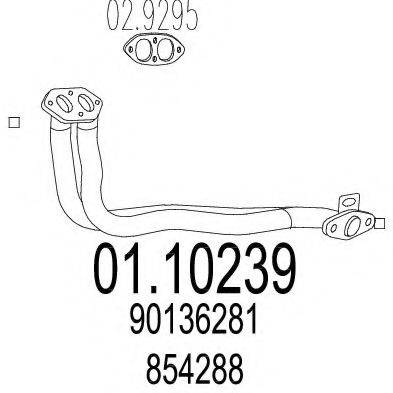 MTS 0110239 Труба вихлопного газу