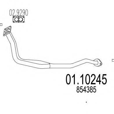 OPEL 854385 Труба вихлопного газу