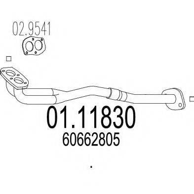 MTS 0111830 Труба вихлопного газу