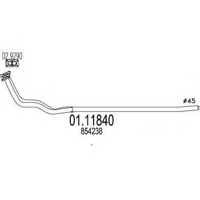 MTS 0111840 Труба вихлопного газу