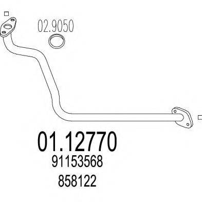 MTS 0112770 Труба вихлопного газу