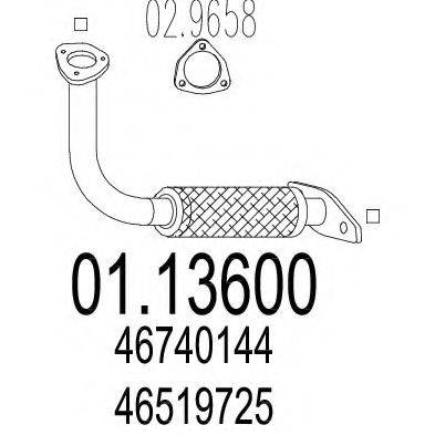 MTS 0113600 Труба вихлопного газу