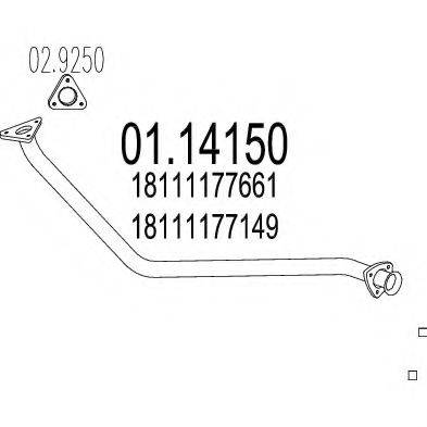MTS 0114150 Труба вихлопного газу