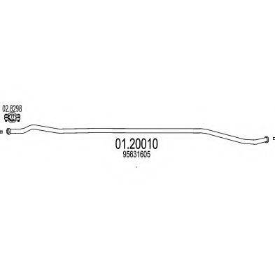 MTS 0120010 Труба вихлопного газу