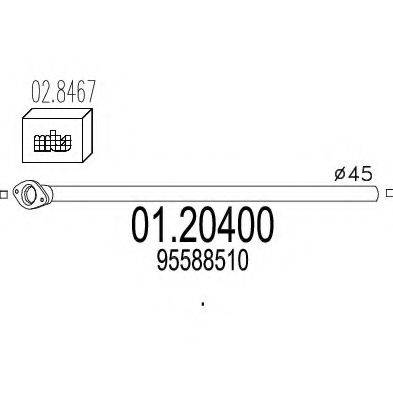 MTS 0120400 Труба вихлопного газу