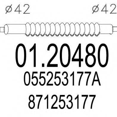 MTS 0120480 Гофрована труба, вихлопна система