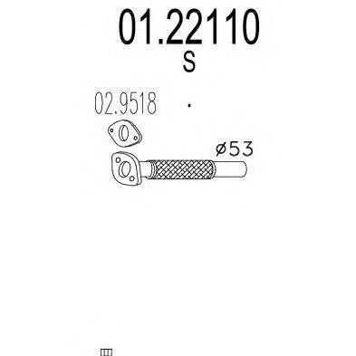 MTS 0122110 Труба вихлопного газу