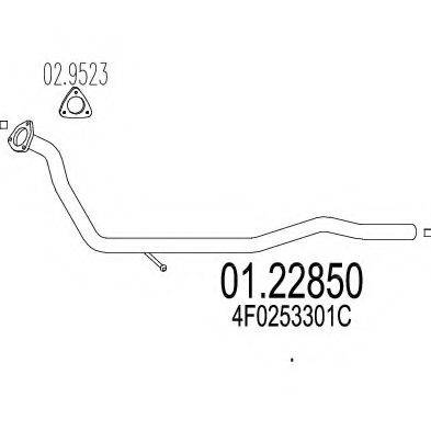 AUDI 4F0253301C Труба вихлопного газу