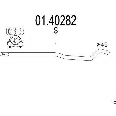 MTS 0140282 Труба вихлопного газу