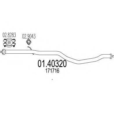 MTS 0140320 Труба вихлопного газу