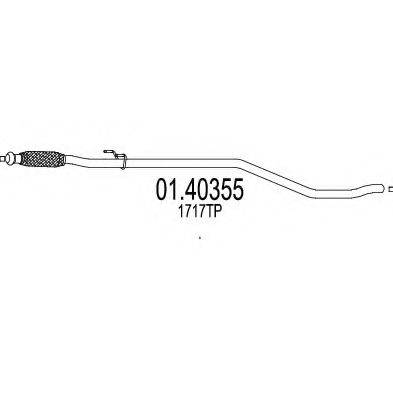 MTS 0140355 Труба вихлопного газу