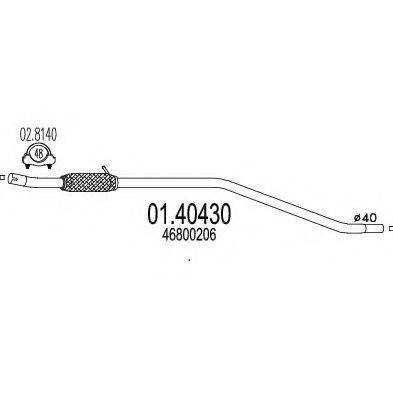 MTS 0140430 Труба вихлопного газу