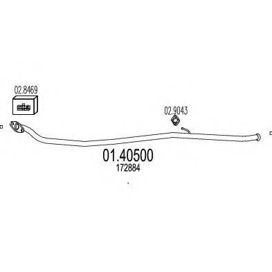 MTS 0140500 Труба вихлопного газу