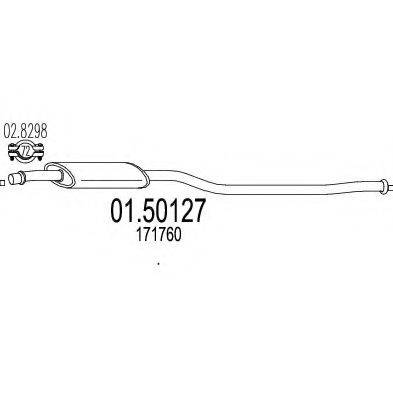 MTS 0150127 Середній глушник вихлопних газів