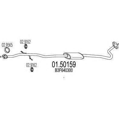 MTS 0150159 Середній глушник вихлопних газів