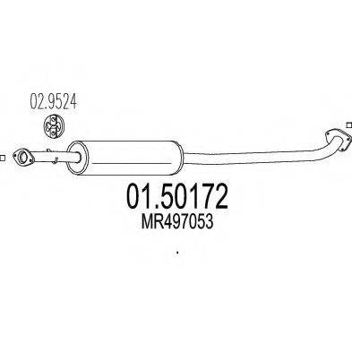 MTS 0150172 Середній глушник вихлопних газів