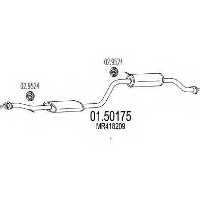 MTS 0150175 Середній глушник вихлопних газів