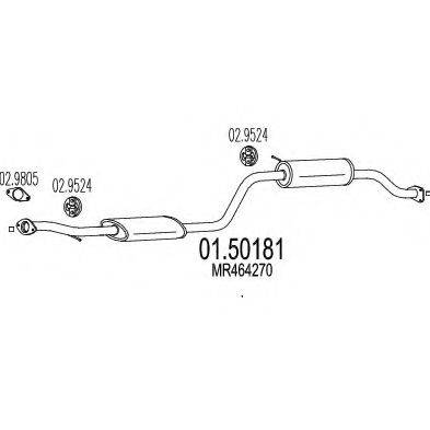MTS 0150181 Середній глушник вихлопних газів