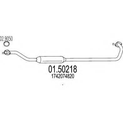 MTS 0150218 Середній глушник вихлопних газів