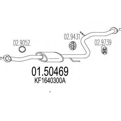 MTS 0150469 Середній глушник вихлопних газів