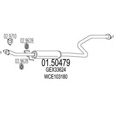 MTS 0150479 Середній глушник вихлопних газів