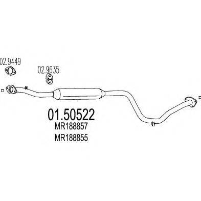 MTS 0150522 Середній глушник вихлопних газів