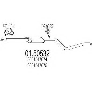 MTS 0150532 Середній глушник вихлопних газів