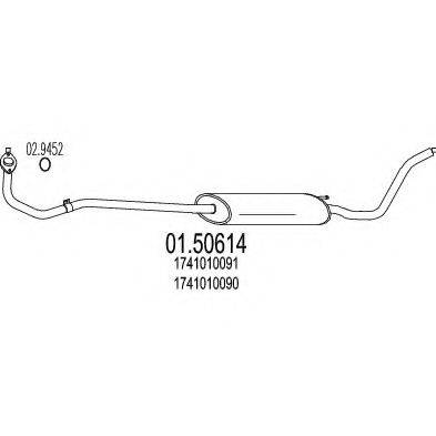 MTS 0150614 Середній глушник вихлопних газів