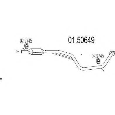 MTS 0150649 Середній глушник вихлопних газів