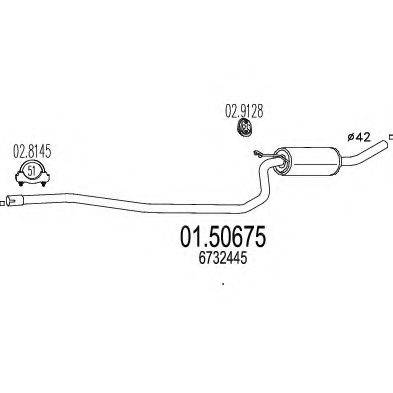 MTS 0150675 Середній глушник вихлопних газів