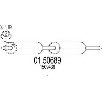 MTS 0150689 Середній глушник вихлопних газів