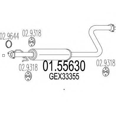 MTS 0155630 Середній глушник вихлопних газів