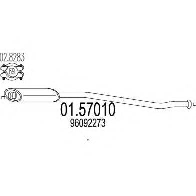 MTS 0157010 Середній глушник вихлопних газів