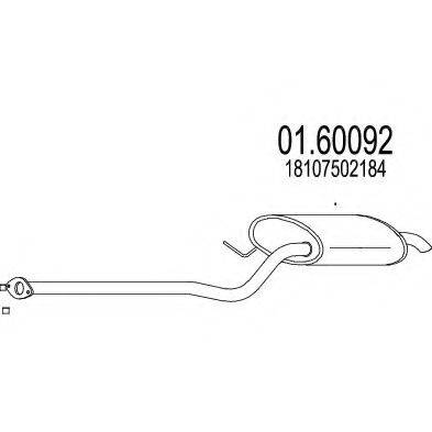 MTS 0160092 Глушник вихлопних газів кінцевий
