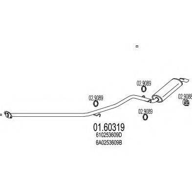 MTS 0160319 Глушник вихлопних газів кінцевий