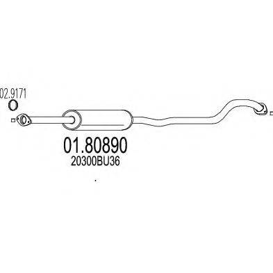 MTS 0180890 Середній глушник вихлопних газів