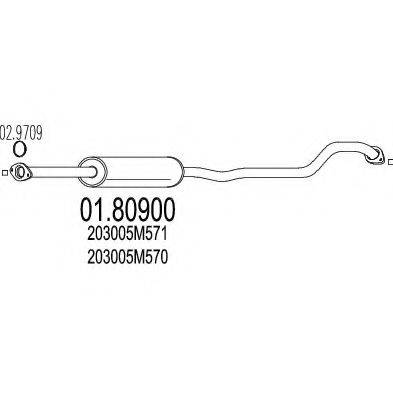 MTS 0180900 Середній глушник вихлопних газів