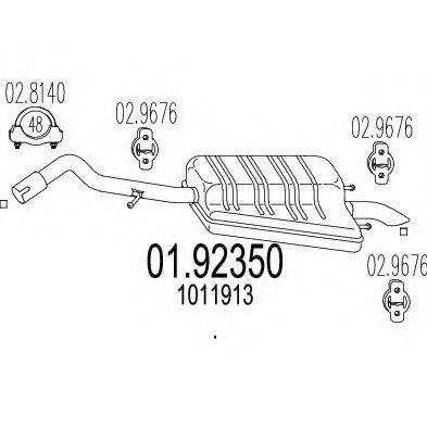 MTS 0192350 Глушник вихлопних газів кінцевий