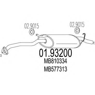 MTS 0193200 Глушник вихлопних газів кінцевий