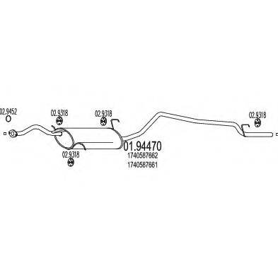 MTS 0194470 Глушник вихлопних газів кінцевий