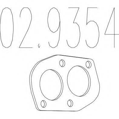 MTS 029354 Прокладка, труба вихлопного газу