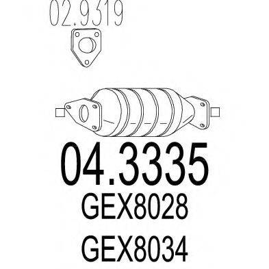 ROVER GEX8028 Каталізатор