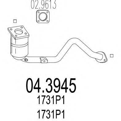 CITROEN 1731P1 Каталізатор