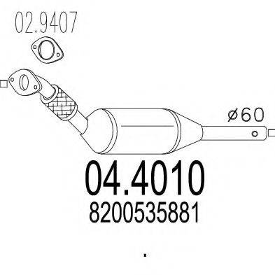 MTS 044010 Каталізатор