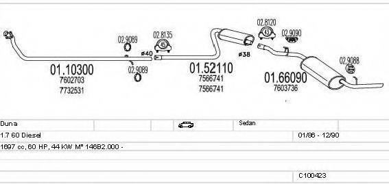 MTS C100423013142 Система випуску ОГ